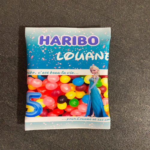 Paquet de bonbons Haribo Thème Princesse Disney Paquet de bonbons Haribo Thème Princesse Disney